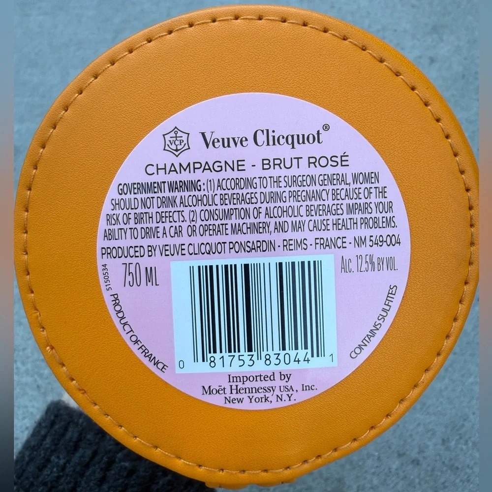Veuve Clicquot Pink Rose Champagne Insulated Tote Bag Ice Jacket Bottle Cover - Picture 6 of 6